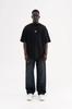 Men's Oversized T-shirt with 'Seal' Print – Double-Sided Machinist – Black S