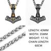 HNSP 316L Stainless Steel Mjolnir Thor Hammer Viking Norse Rune Pendant Necklace For Men Vintage Jewelry Accessories Ideal Gift