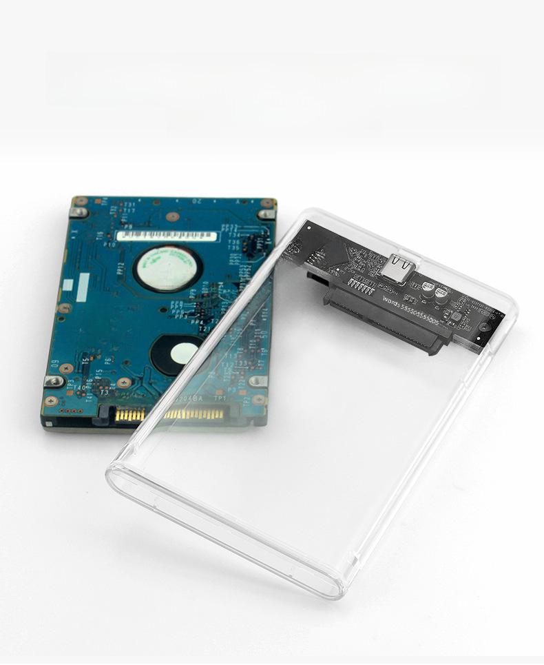 Transparent USB 3.1 Type-C SATA SSD External Enclosure