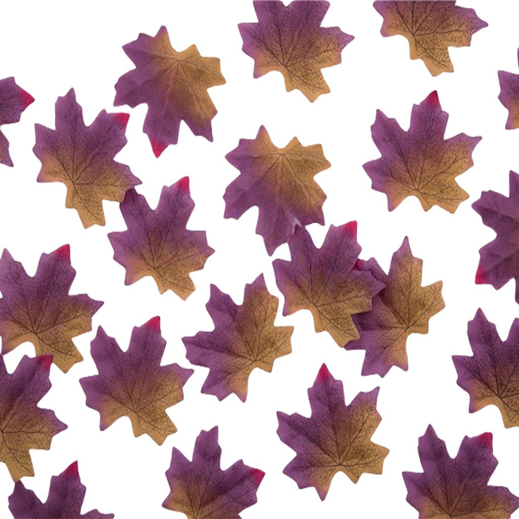 Pack Of 50 Realistic 8CM Multicolor Artificial Maple Leaves For Fall Decor And DIY Craft Projects