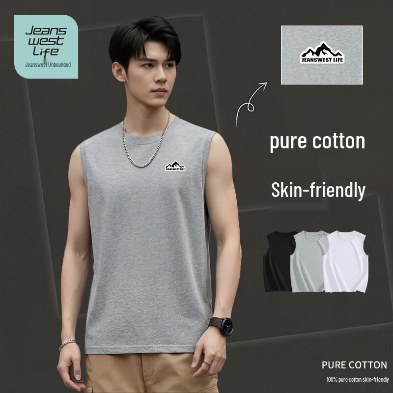 

Jeanswest LIFE Унисекс Хлопковый Свободный Топ-майка 5XL