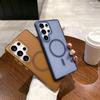 Samsung S25ultra Matte Skin feeling Mobile Phone Case S24plus Corrugated Plane Powerful Magnetic Case
