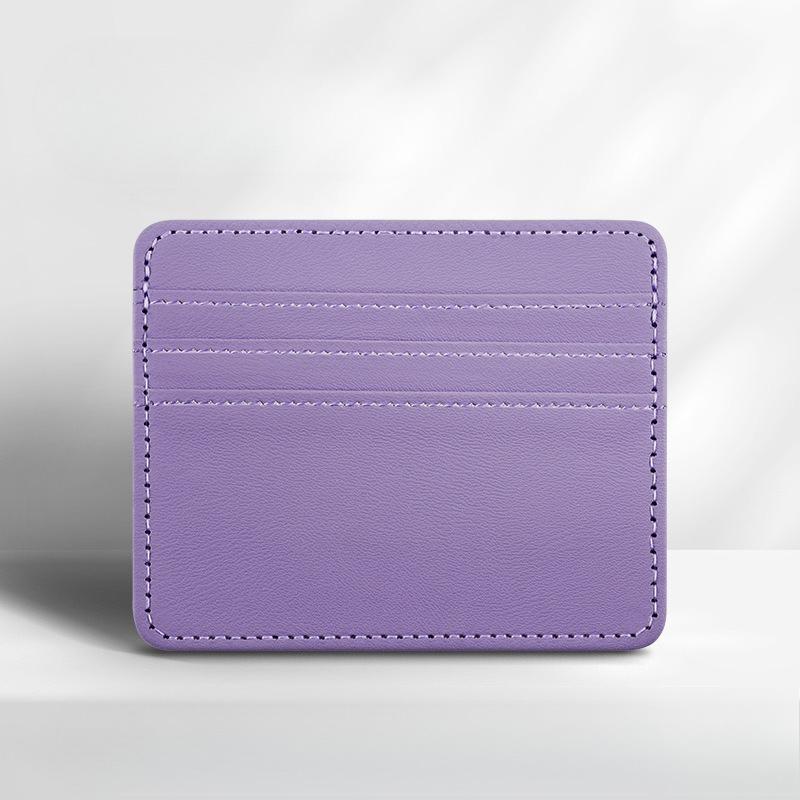 Ultra-thin PU Leather Mini Wallet Slim Credit Card Holder 4 Slots for Men Women Business ID Case