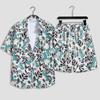 Mens Fashion Print Sets Kurzarm Shirt + Shorts 2Pcs Anzug Lose 2023 Sommer Casual Beachwear Männlichen Urlaub Hawaiian outfits