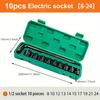 10pcs 8-17mm/8-24mm Electric Socket Tool Wrench Adapter Hand Tool,High Carbon Steel Material Set For Repair Garage Tools