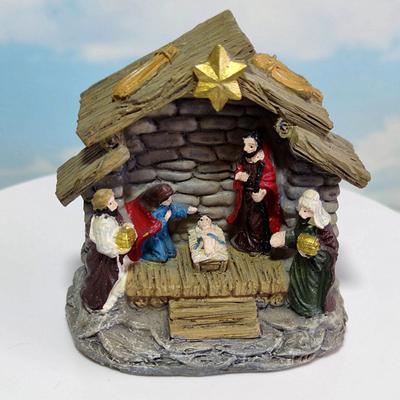 Christ Birth Of  Ornament Gifts Nativity Scene Crafts Resin Manger Decoration Catholic Figurines