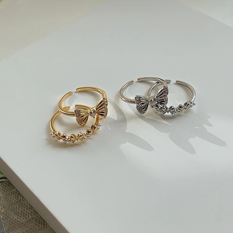 Eleganter Verstellbarer Schmetterling 925 Sterlingsilber Ring Für Damen Im Sommer-Modestil