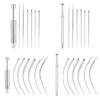 Kit Applicatori per Gioielli per il Corpo per Orecchio Naso Labbra Include Perni Filettati Senza Filettatura Accessori per Piercing in Acciaio Inossidabile