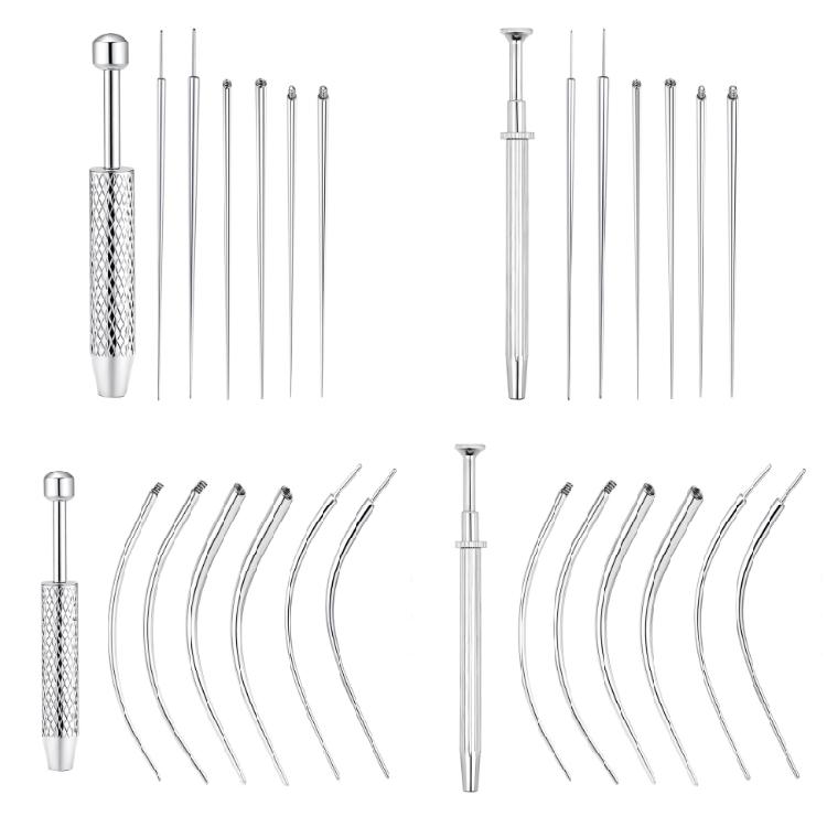 Kit Applicatori per Gioielli per il Corpo per Orecchio Naso Labbra Include Perni Filettati Senza Filettatura Accessori per Piercing in Acciaio Inossidabile