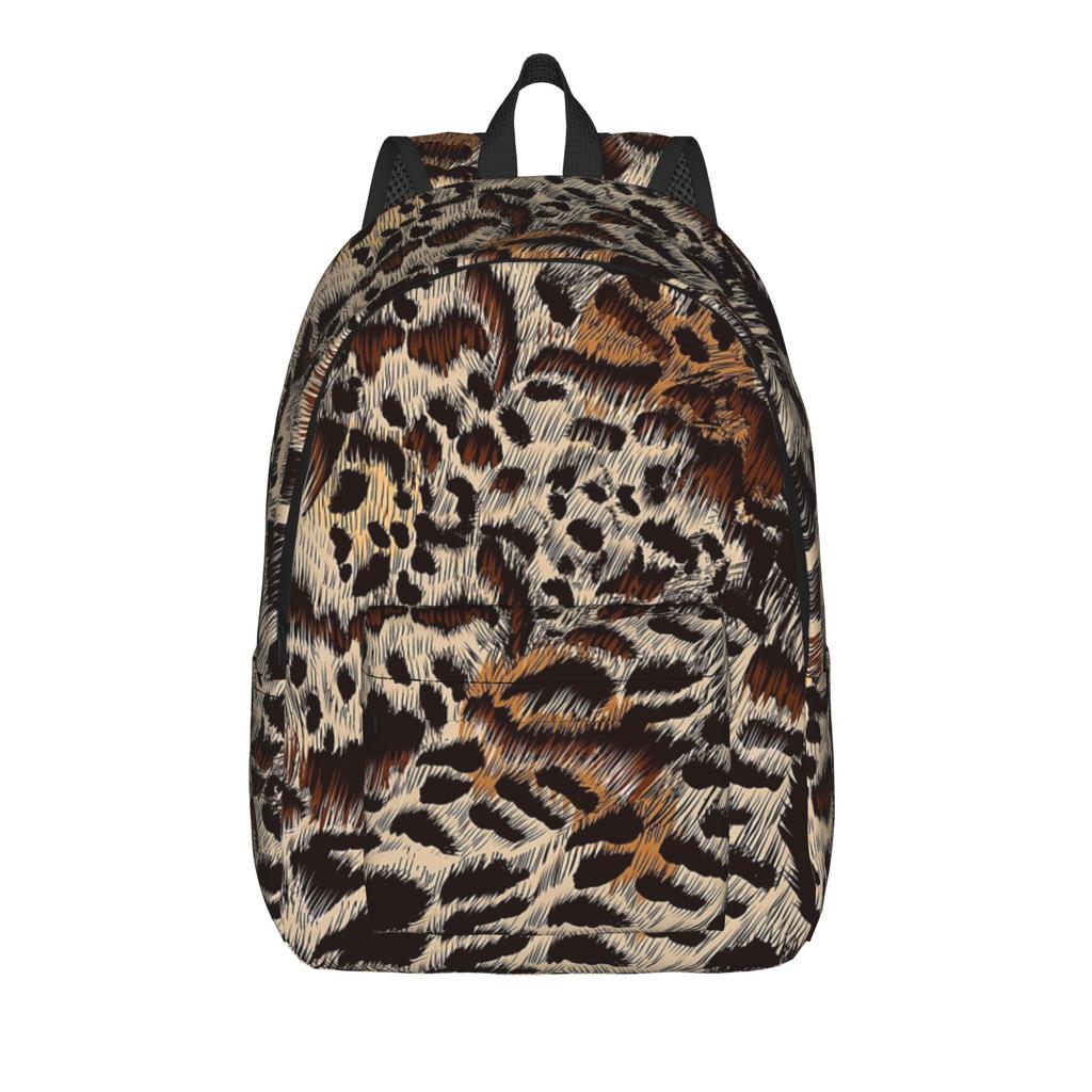 Rainbow Leopard Backpack for Men Women Cool High School Work Daypack Lgbt Pride Laptop Computer Canvas Bags Durable