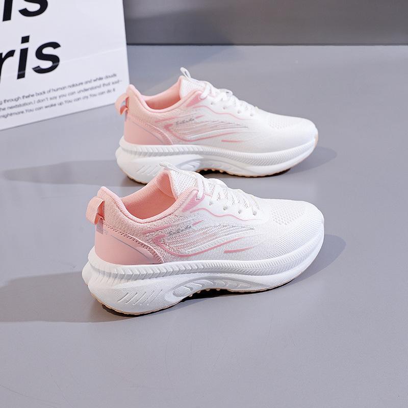 Breathable fly-woven women's shoes student running sports shoes women's casual shoes