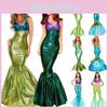 Stunning Backless Women Mermaid Costume Cosplay With High Waist Elegant Design