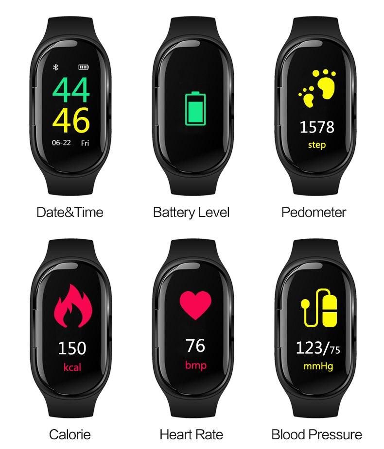 M1 Più recente AI Smart Watch Uomini con TWS Auricolari Bluetooth Frequenza  cardiaca Pressione sanguigna Sport Smartwatch Wristband per iOS Android  acquista in modo economico — spedizione gratuita, recensioni reali con foto  —