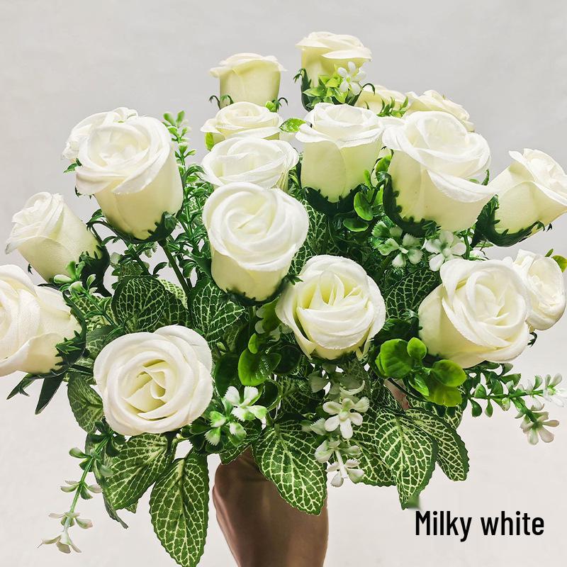 Peace Rose Artificial Floral Bouquet Decoration