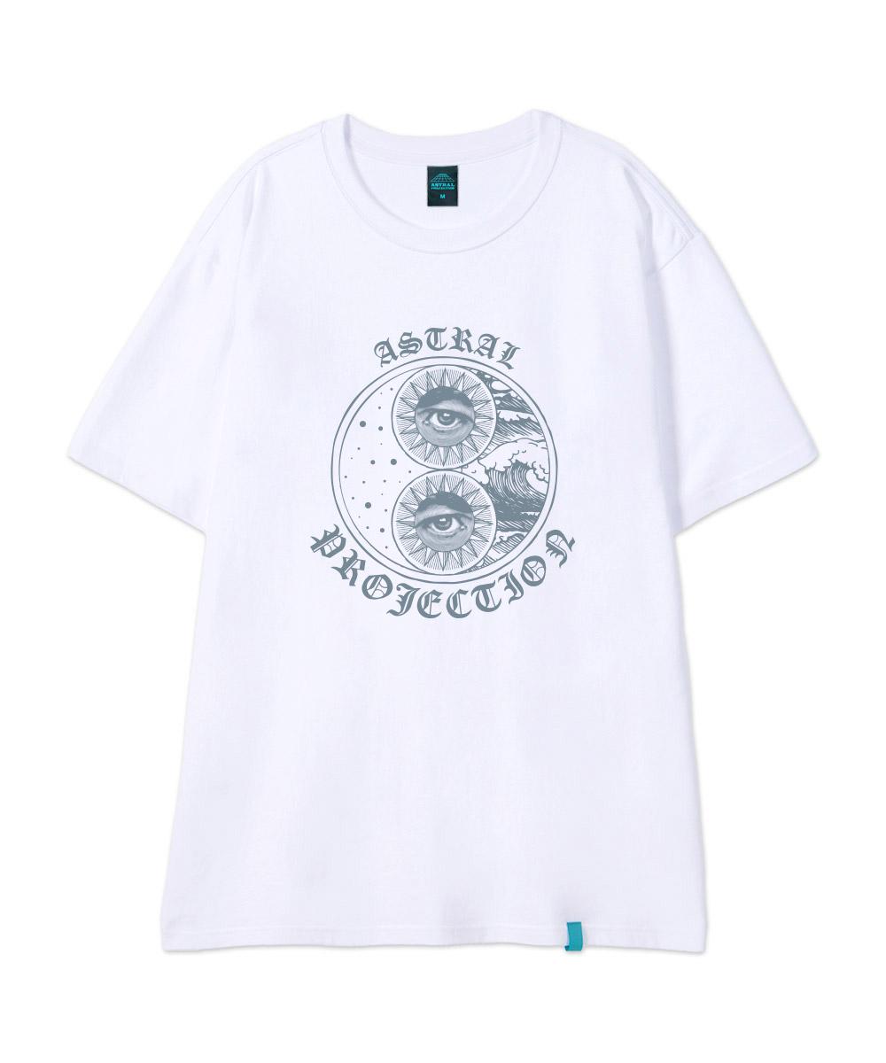 Astral Projection [Mystic Eye] Cotton Loose Fit Short Sleeve T-Shirt_White M