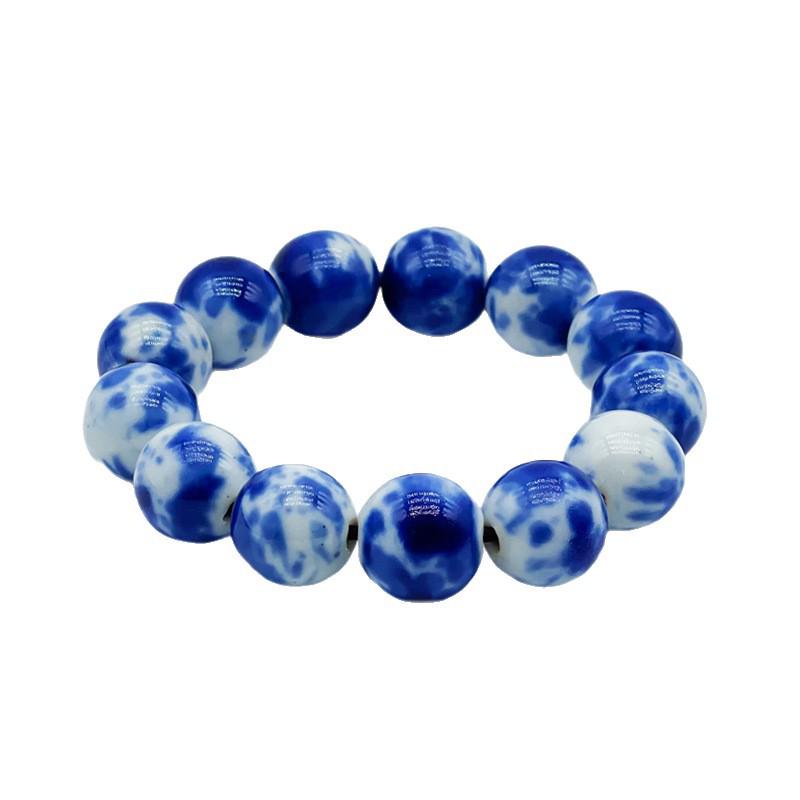 Jingdezhen Ceramic Beaded Bracelet: Unique Unisex Rosary with National Style Antiques and Large Beads - Popular Street Fashion.