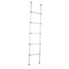 59.84in RV Bed Ladder Aluminum Alloy 5 Steps Slip Proof Removable Ladder with Safety Handrail for Motorhome Trailer