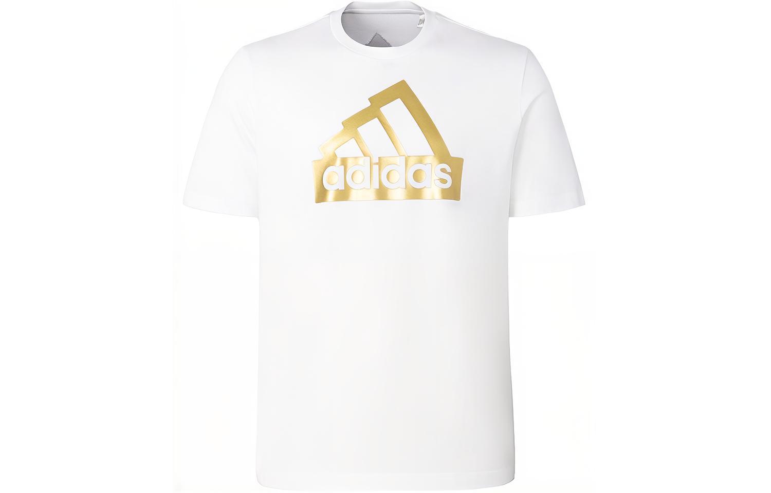 

Adidas T Shirts Men s White Crew Neck Moderate Straight Fit II3466 XL