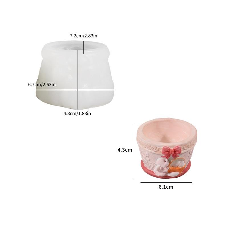 

Resin Silicone Mold Flexible Plaster Mold Candle Cup Mold Easy To Clean For Home Decor Gift Box Art Projects