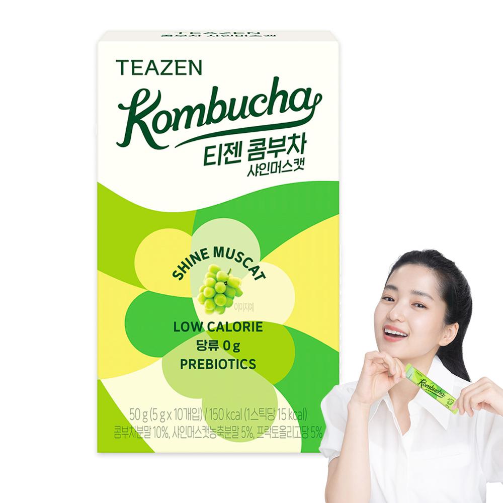 Teazen Kombucha Shine Muscat 10 sticks, Korea Kombucha