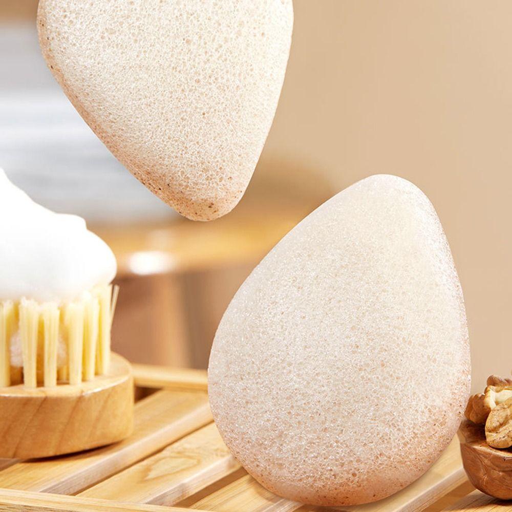Double Side Face Wash Puff Water Drop Exfoliating Sponge Walnut Seeds Bath Sponge  Women