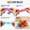 Creative Transparent Crystal Soft Gummy Jelly Building Blocks 40pcs Squishy Stretchy Toy For Tabletop Games Collectible Toy Kids