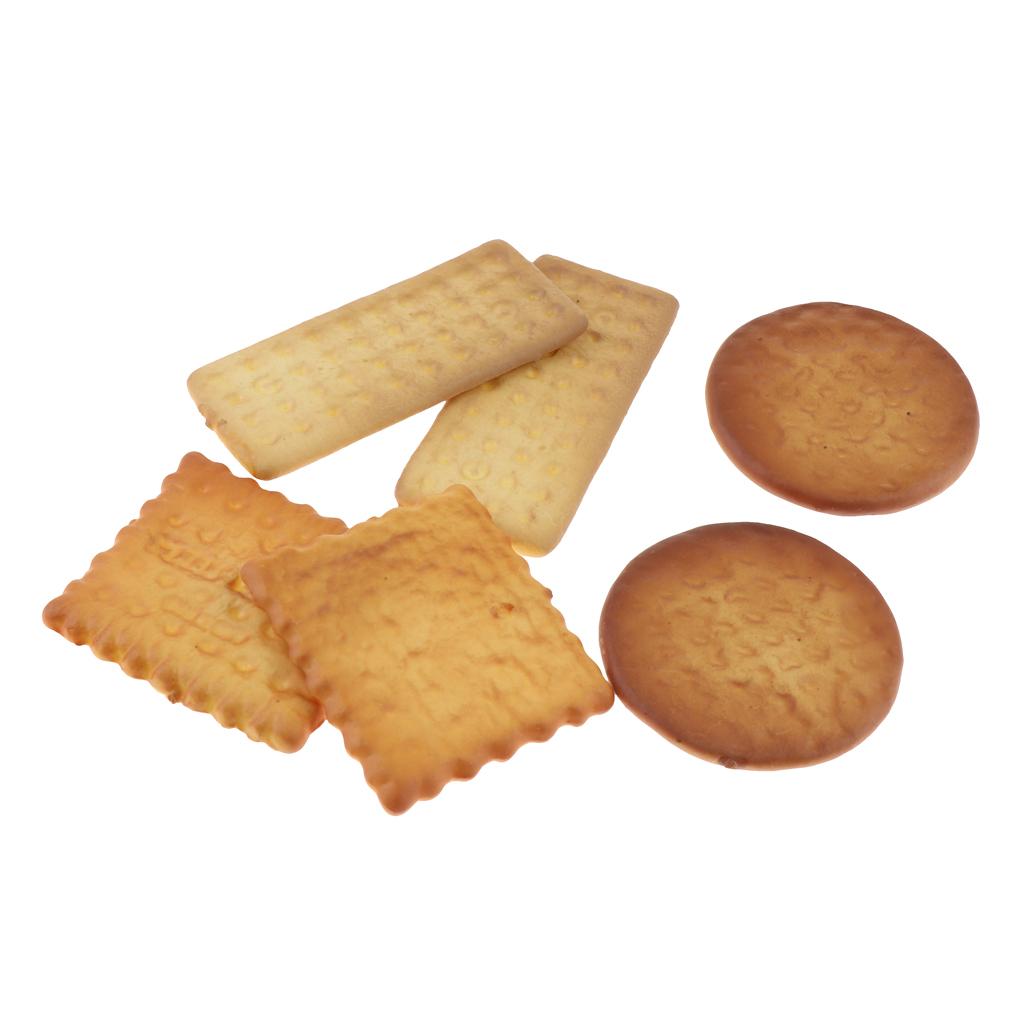 Artificial Dessert Decoration PU Biscuit Cookie Display Pretend Play Toy for Kids Wedding Exhibition