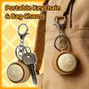 Simulation Bun Keyboard Clicker Keychain Mini Steamed Bun Stress Relief Sensory Fidget Toys for Autism ADHD Decompression Toy