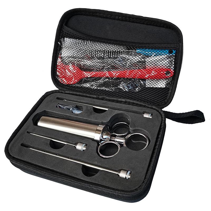 Meat Syringe Marinade Injector Flavor Needle BBQ Pork Steak Meat Sauces Syringes With 3 Stainless Steel Needles Kitchen Tools
