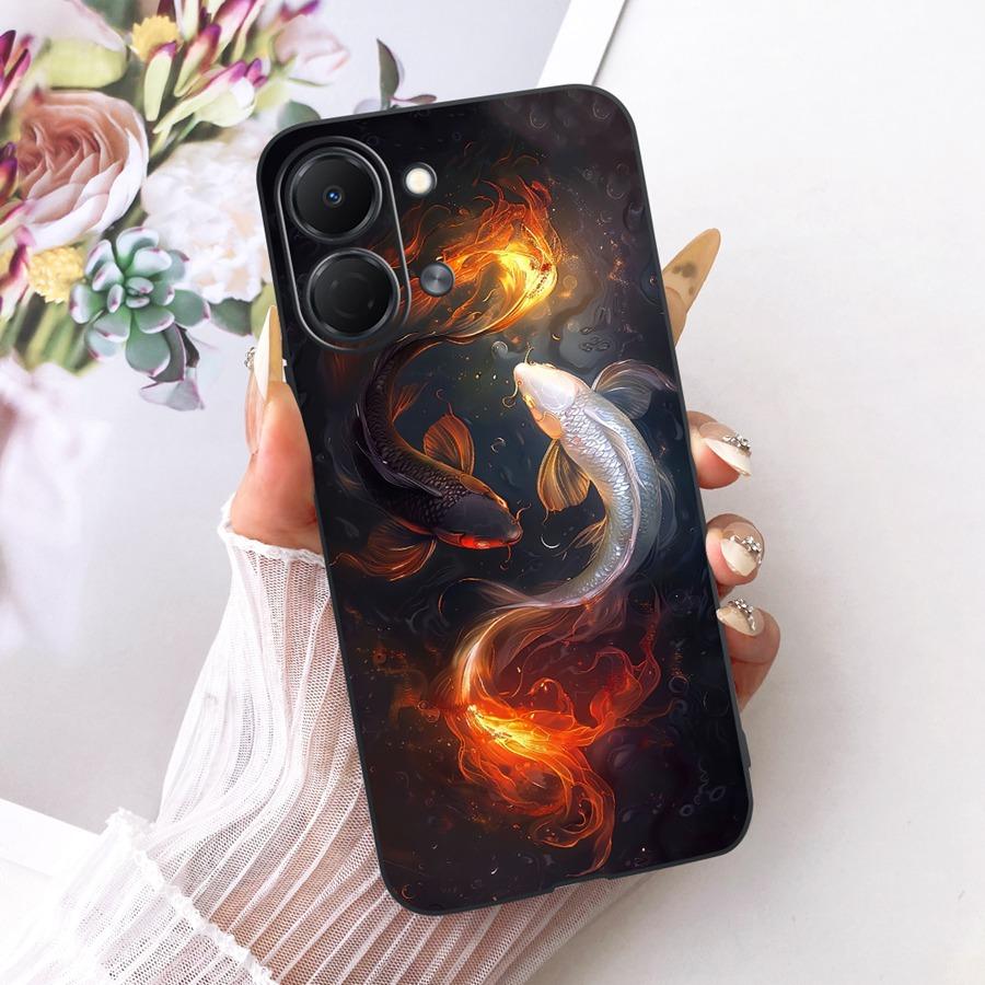 For Tecno Spark Go 3 5G Case Cute Cat Painted Capa for Tecno Spark GO3 KN3 Pop 20 Soft Silicone Bumber Shell for Sparkgo 3 Funda