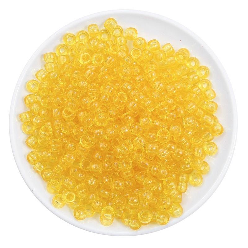 Handmade Bracelet Beads Acrylic Large Hole Barrel Beads Pony Beads Weaving Handmade Diy Bracelet Plastic Beads Jewelry Accessories Beads Loose Beads