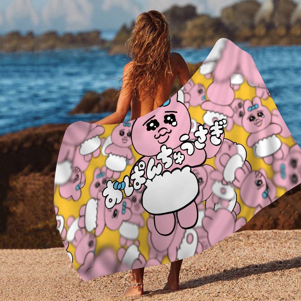 O-Opanchu Cute Usagi Microfiber Beach Towel Absorbent Quick dry Soft Yoga Swimming Resort Mountain Climbing Towel