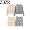 Za New Arrival Women's Clothing ZR Fashion Style Export Fashion All-Match Casual Jacquard Knitting Sweater Skirt Suit
