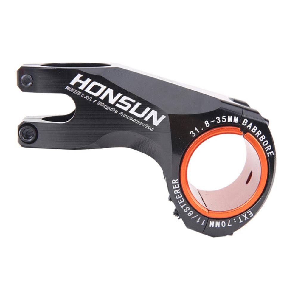 

Bicycle Stem CNC Aluminum Alloy -17 Degree 31.8 35mm Clamp 70mm Length for XC Mountain Bike Cycling Riding Lightweight Durable чёрный