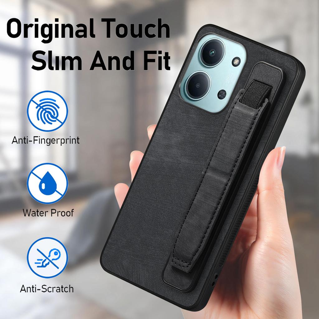 Wristband Kickstand Case For Xiaomi Poco C85 4G (171mm)/Redmi 15C 4G (Global) (171mm) Leather + TPU Phone Cover