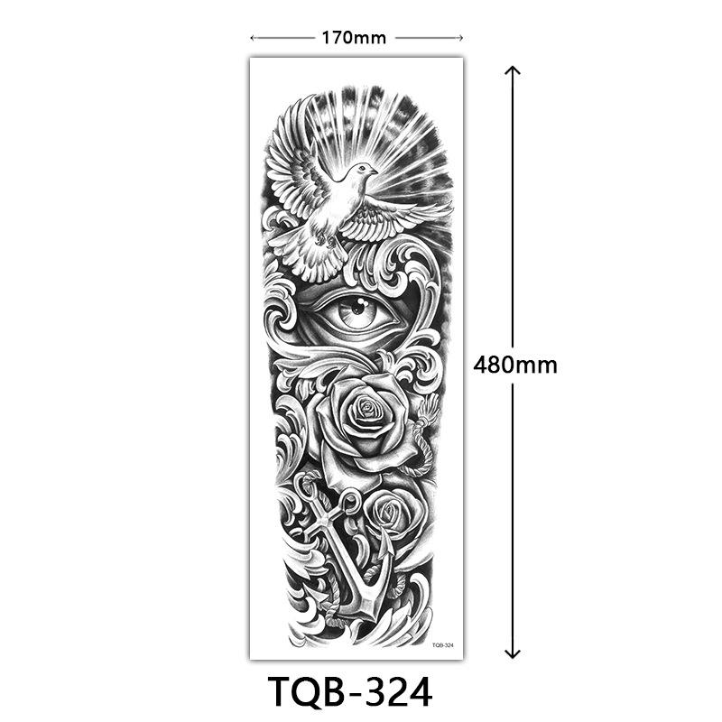 Full Arm Tattoo Sticker, Full Arm Big Picture Tattoo Sticker, Flower Arm Tattoo Sticker Tattoo