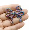 Iridescent Antique Silver Python Pendant