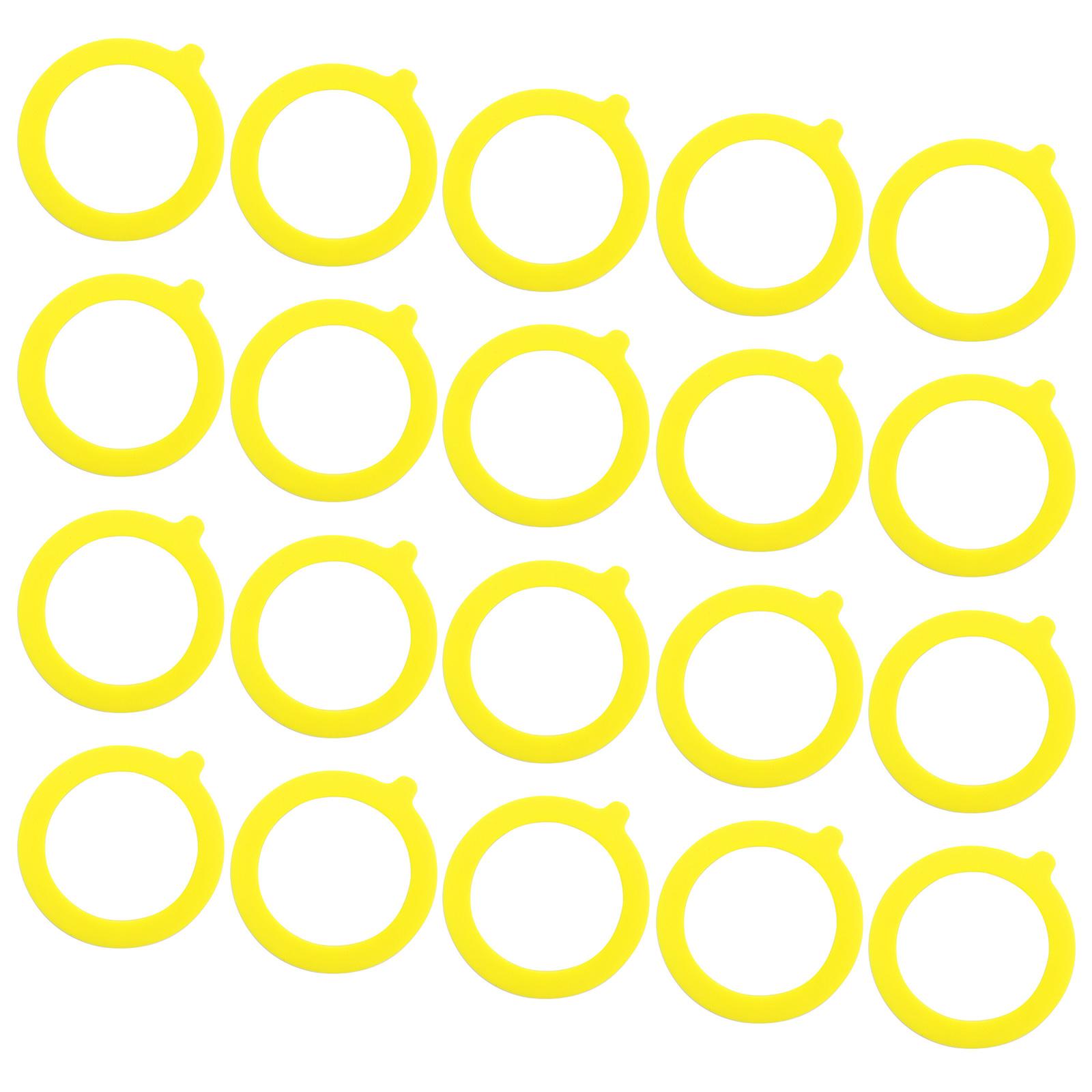 

20Pcs Glass Jar Gaskets Replacement Silicone Seals Airtight Gasket Sealing Rings for Jar Lids for Preserving Jars жовтий