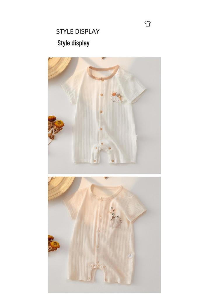 Summer Short Sleeve Baby Jumpsuit - Lightweight Newborn Romper & Pajamas for Outings