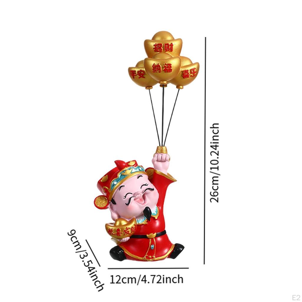 Socha boha bohatství, dekorativní figurka, sběratelské předměty, roztomilá stolní ozdoba, socha do kanceláře