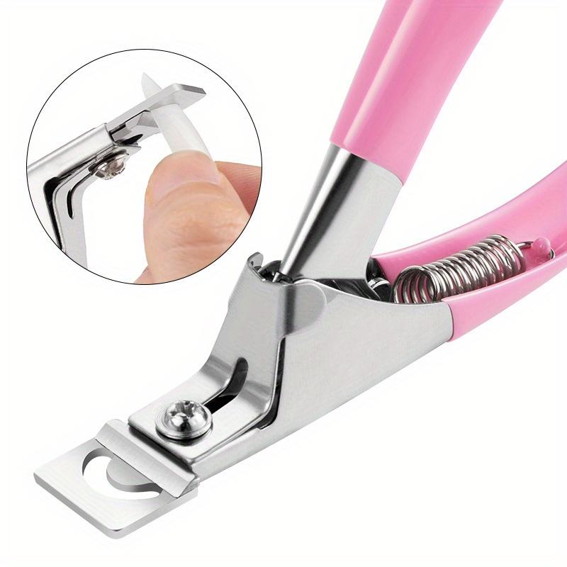 Professional Fake Nail Cutter Nail Cipper Tips Cutter U Type Acrylic Fake Nail Edge Trimmer Stainless Steel Nail Manicure Tools