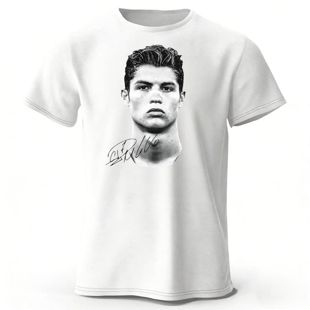 Latest Ronaldo Commemorative Limited Edition Cotton Short Sleeve Summer Mens Comfortable Loose Large Running Fitness Tshirt