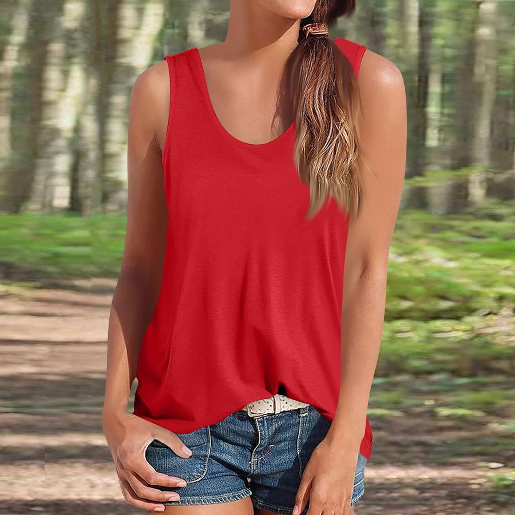 Dámské tílko Společenské košile pro volný čas Léto Volný střih Košilka Roztomilé trendy oblečení Halenky bez rukávů