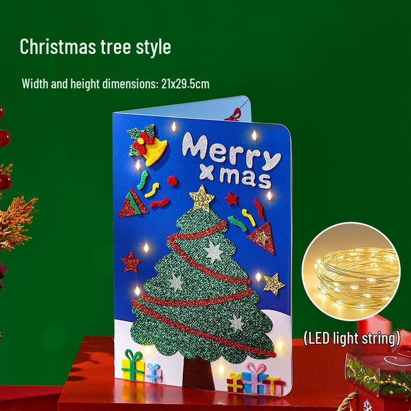 DIY-Weihnachtskarten-Set für Kinder - Kreative handgefertigte Grußkarten-Zubehör
