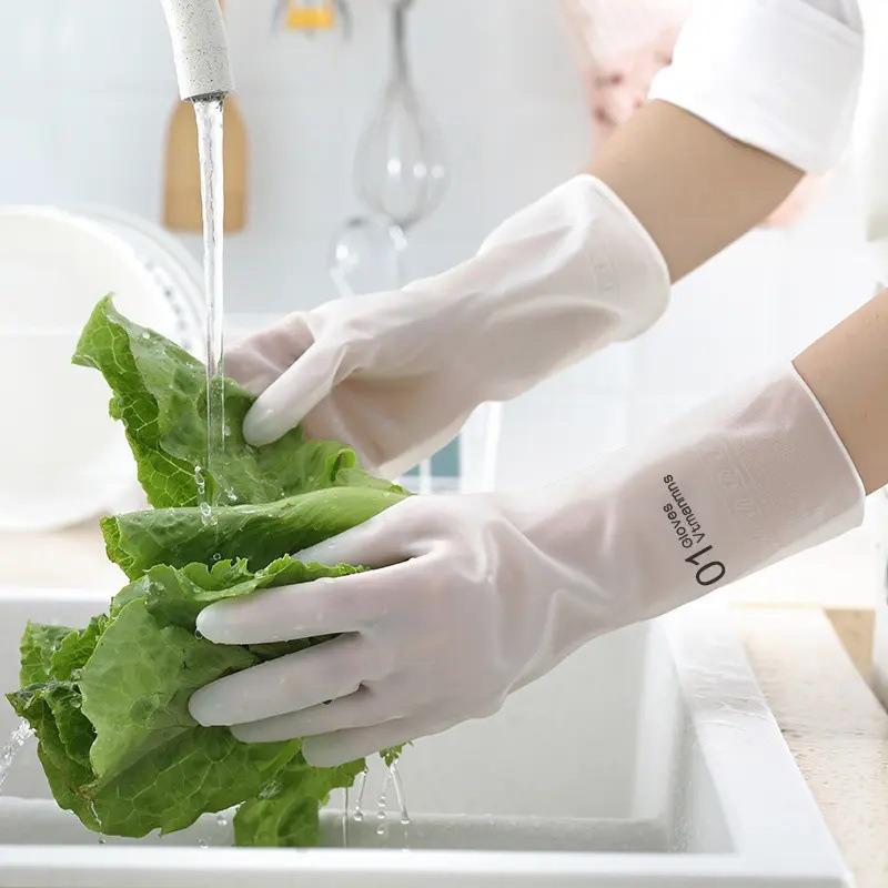 5Pairs Waterproof Silicone Household Gloves Non Slip Design Lovely Prints For Kitchen Dishwashing Daily House Chores