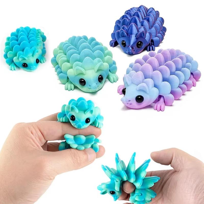 3D Printing Hedgehog Statue Movable Hedgehog Ornaments Kitchen Home Decoration Office Animal Desk Toy Articulated Figurin
