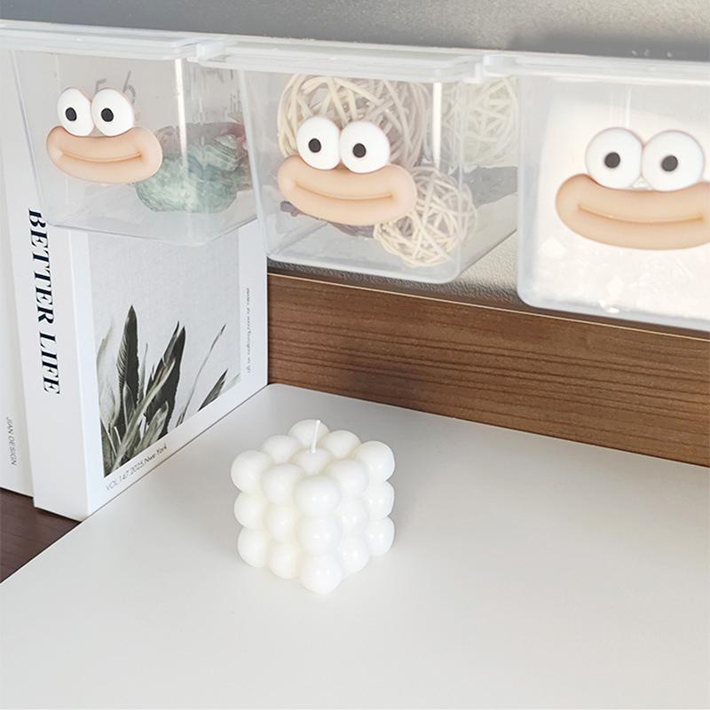 Drawer-Type Storage Box Under Mirror Cabinet Transparent Cartoon Toilet Cotton Bathroom Cabinet Drawer-Type Shelf Jewelry Case