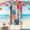 Buntes Niedliches Cartoon-Katzenmuster Strandtuch schnelltrocknend für Reisen Outdoor-Sportarten Joggen Strand und Schwimmen