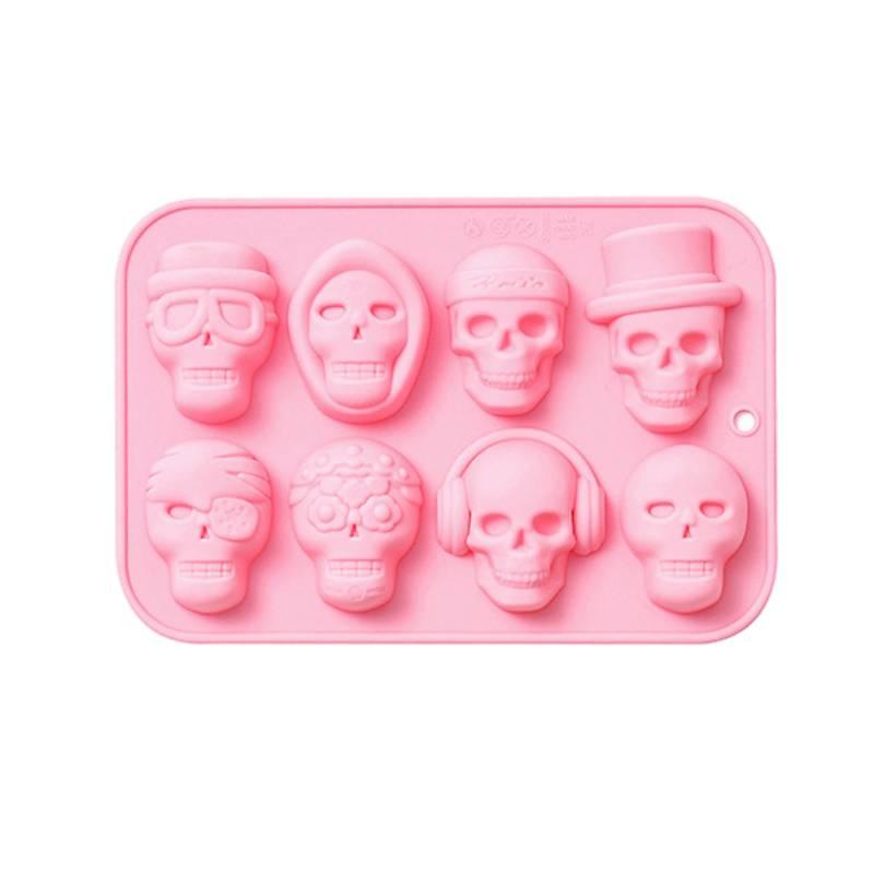 

Силиконовая форма Череп Скелет для льда Фестиваль Печенье Шоколад Торт Выпечка розовый