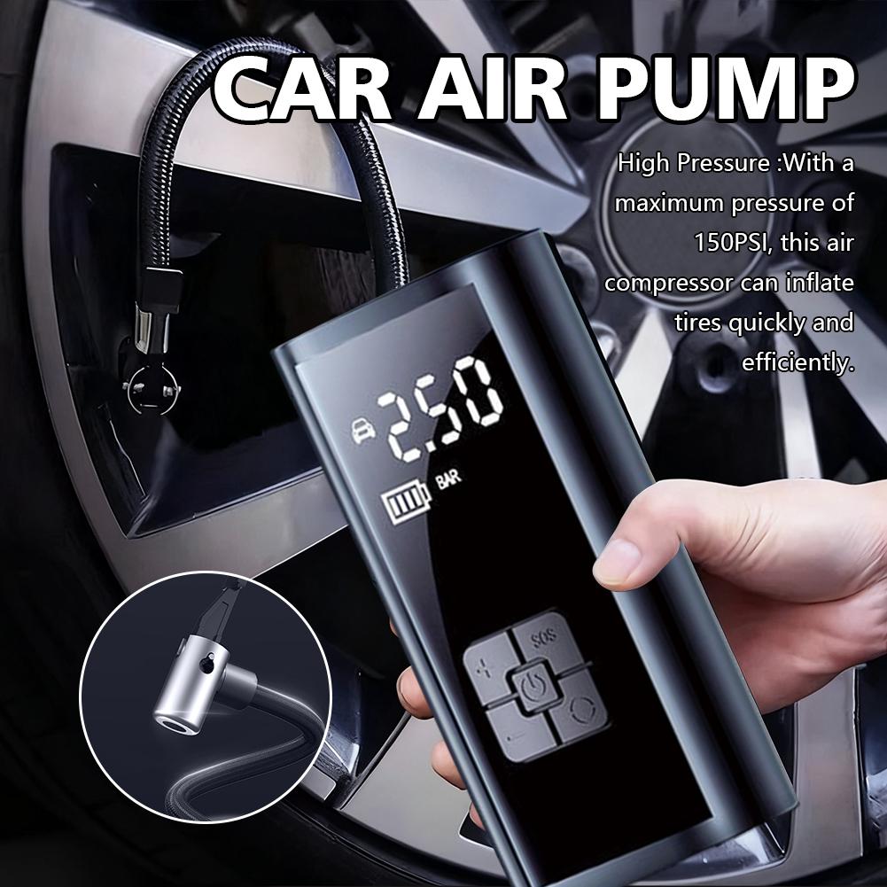 Mini Portable Air Pump Portable Air Compressor For Car Tires Fast Air Pump Accurate Pressure Air Pump With Led Display V1o4